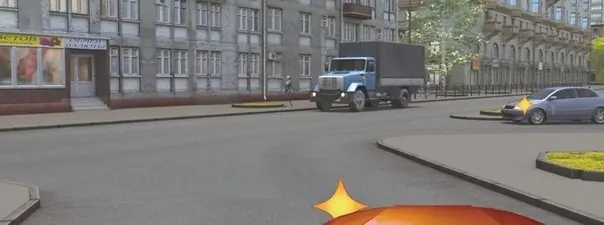 Кому Вы должны уступить дорогу при повороте налево ?