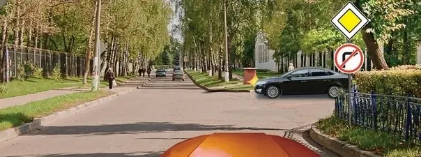 Вы намерены остановиться сразу за перекрестком. В каком месте необходимо включить указатели правого 