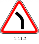 Знак 1.11.2 Опасный поворот