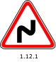 Знак 1.12.1 Опасные повороты