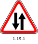 Знак 1.19.1 Двустороннее движение
