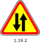Знак 1.19.2 Двустороннее движение