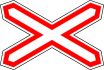 Знак 1.3.1 Однопутная железная дорога