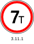 Знак 3.11.1 Ограничение массы