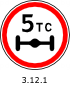 Знак 3.12.1 Ограничение нагрузки на ось