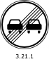 Знак 3.21.1 Конец зоны запрещения обгона