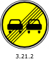 Знак 3.21.2 Конец зоны запрещения обгона