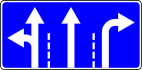 Знак 5.8.1 Направления движения по полосам