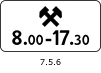 Знак 7.5.6 Время действия