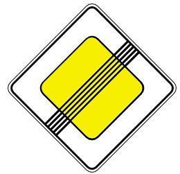Знак 2.2 Конец главной дороги