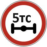 Знак 3.12 Ограничение нагрузки на ось