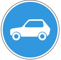 Знак 4.4 Движение легковых автомобилей