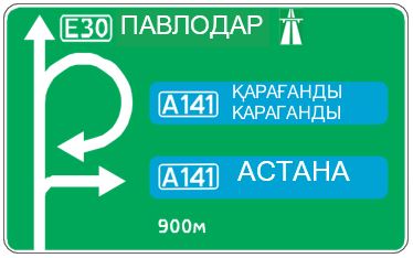 Знак 5.20.1 Предварительный указатель направлений