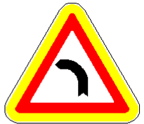 Знак 1.12.1 Опасный поворот