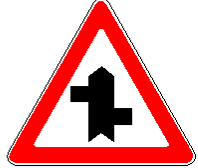 Знак 1.7.5 Пересечение со второстепенной дорогой