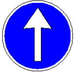 Знак 4.1.1 Обязательное направление движения