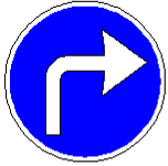 Знак 4.1.3 Обязательное направление движения