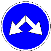 Знак 4.2.3 Обязательное направление объезда препятствия