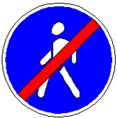 Знак 4.5.2 Конец пешеходной дорожки