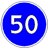 Знак 4.6 Ограничение минимальной скорости