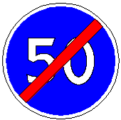 Знак 4.7 Конец зоны ограничения минимальной скорости