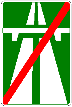 Знак 5.3 Конец автомагистрали
