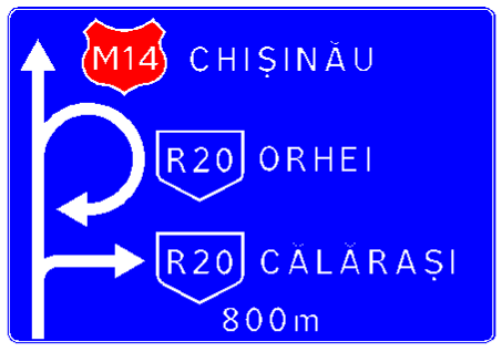Знак 5.58.2 Предварительный указатель направлений