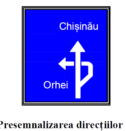 Знак 5.58.5 Предварительный указатель направлений