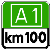 Знак 5.70.1 Километровый знак для