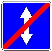 Знак 5.76 Конец реверсивного движения
