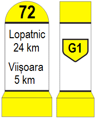 Знак 5.78.3 Километровая тумба