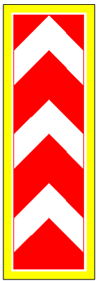 Знак 6.24.3 Направление объезда препятствия