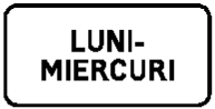 Знак 6.7.3 Дни недели
